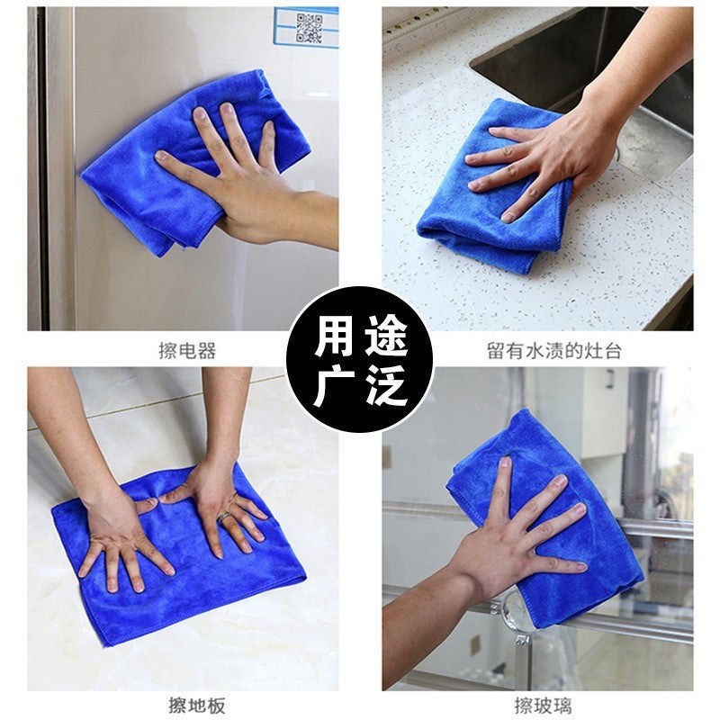 Polyester And Nylon Absorbent Car Wipes, Car Wash Towels, Thickened Absorbent Rags, Household Cleaning Towels, Barber Shop Towels - Image 3