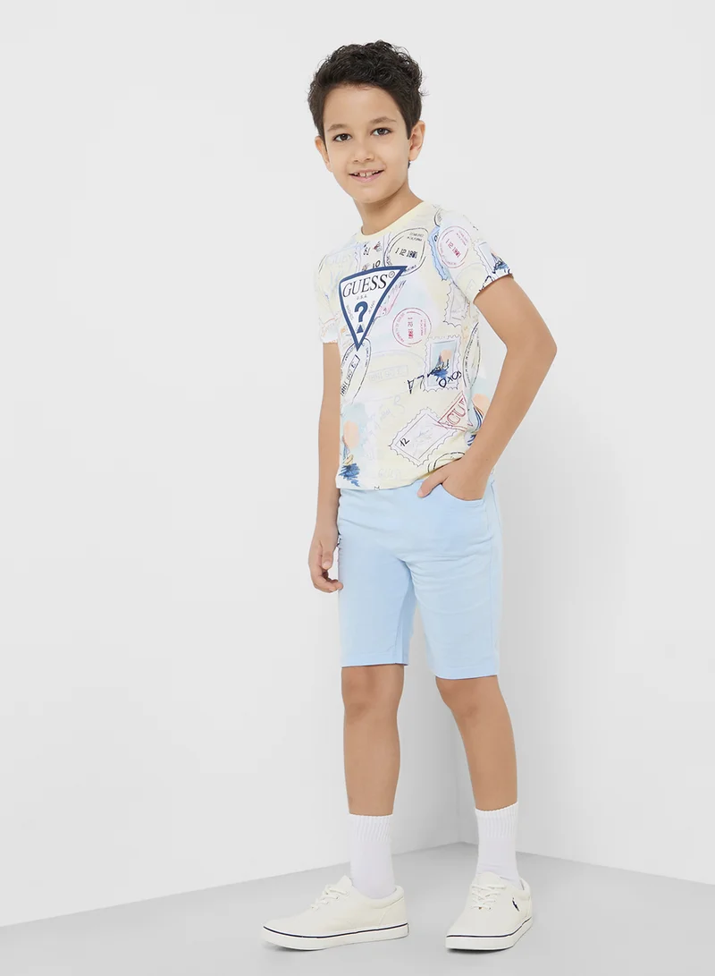 GUESS Infant Logo T-Shirt & Jersey Shorts Set