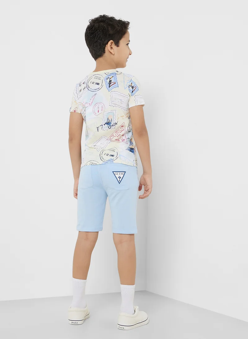 GUESS Infant Logo T-Shirt & Jersey Shorts Set