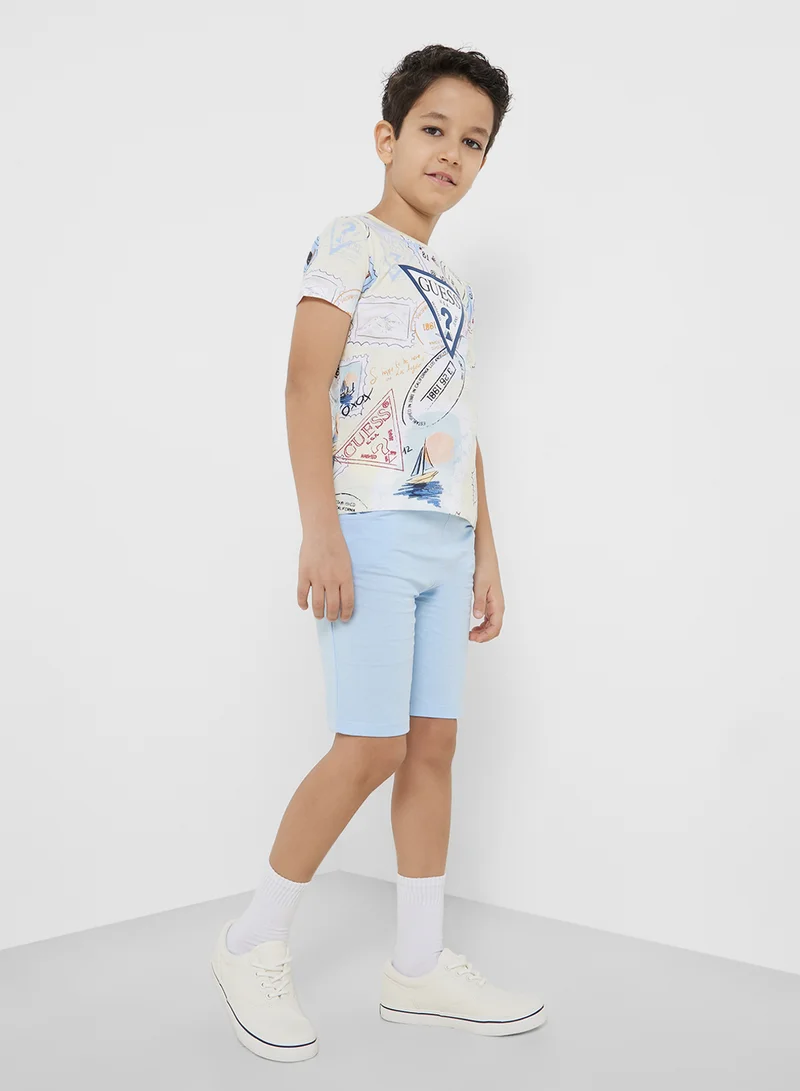 GUESS Infant Logo T-Shirt & Jersey Shorts Set