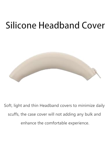 WUNIAK Silicone Case Cover for Sony ULT WEAR WH-ULT900N,Ear Caps Cover/Headband for Sony ULT WEAR WH-ULT900N,Anti-Scratch Accessories Soft Silicone Protector.(Cream) - Image 3