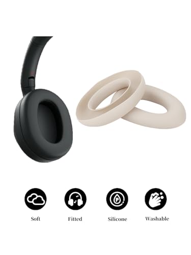 WUNIAK Silicone Case Cover for Sony ULT WEAR WH-ULT900N,Ear Caps Cover/Headband for Sony ULT WEAR WH-ULT900N,Anti-Scratch Accessories Soft Silicone Protector.(Cream) - Image 2