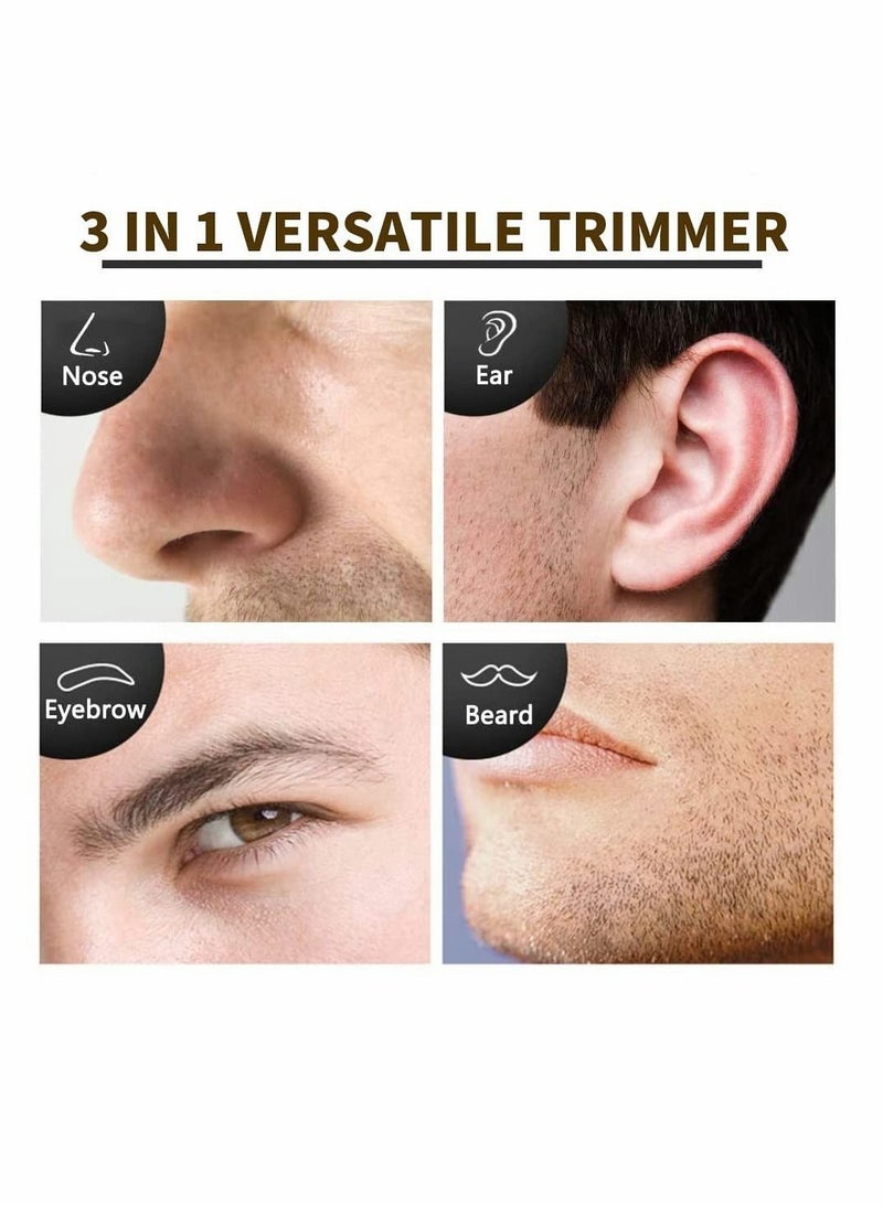 NIBEMINENT Rechargeable Nose Trimmer for Men and Women Ear Hair Professional Painless Eyebrow & Facial Nasal Clippers Waterproof Dual Edge Blades Easy Cleansing - Image 2