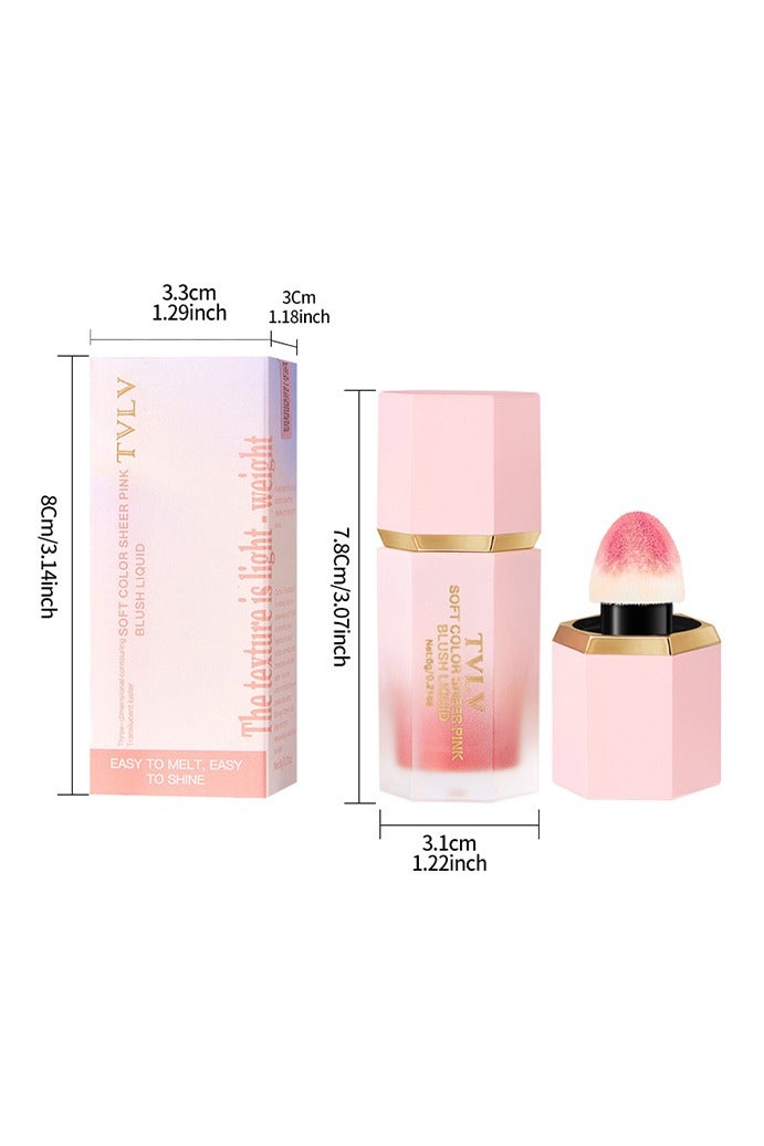TVLV Soft Face Blush Stick for a Flawless Finish Creamy Blendable Formula for All Skin Types Everyday Wear Professional Makeup Matte Natural Long Lasting Blush Powder Peach Pollen - Image 3