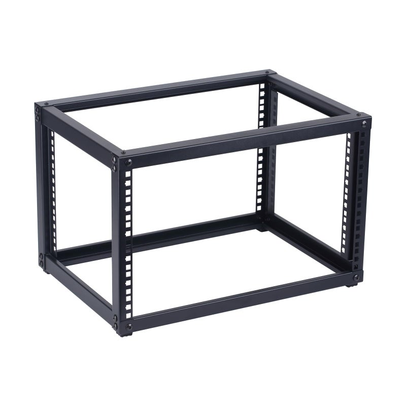 FMUSER 6U Open Frame Network Rack, Server Rack Shelf for Networking, Server, Audio and Video Equipment, Desktop AV Rack - Image 2