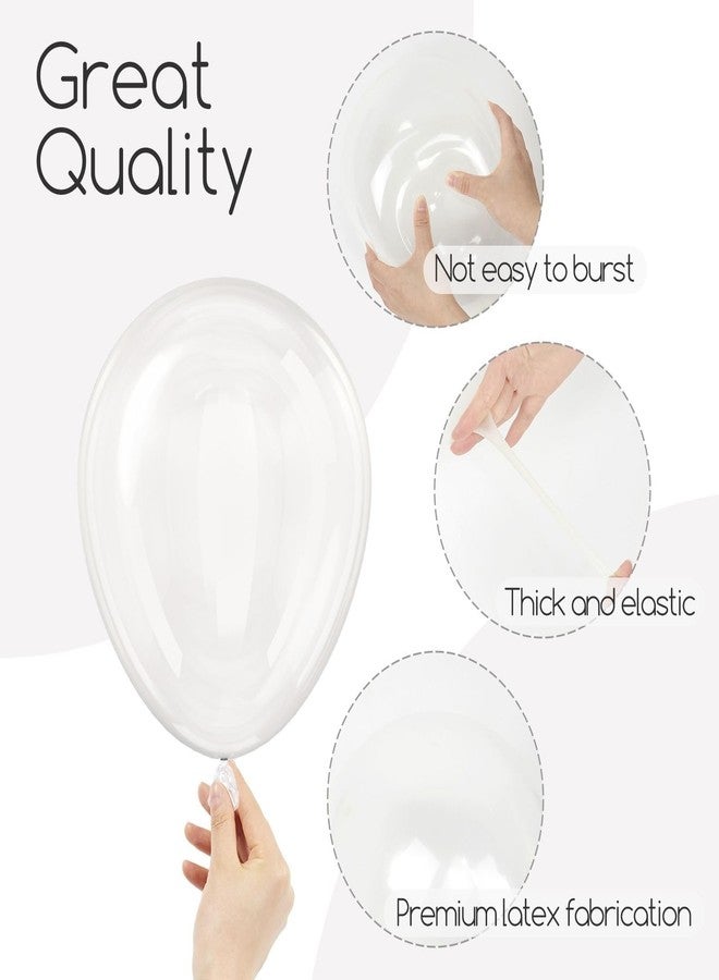 awenztech 120pcs Clear Balloons, 18 12 10 5 inch Transparent Balloons Different Sizes Clear Balloon Garland for Baby Shower Wedding Bridal Shower Birthday Party Decorations - Image 5