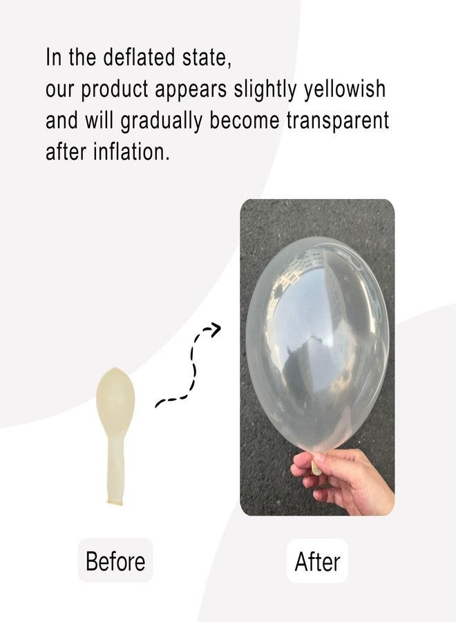 awenztech 120pcs Clear Balloons, 18 12 10 5 inch Transparent Balloons Different Sizes Clear Balloon Garland for Baby Shower Wedding Bridal Shower Birthday Party Decorations - Image 2