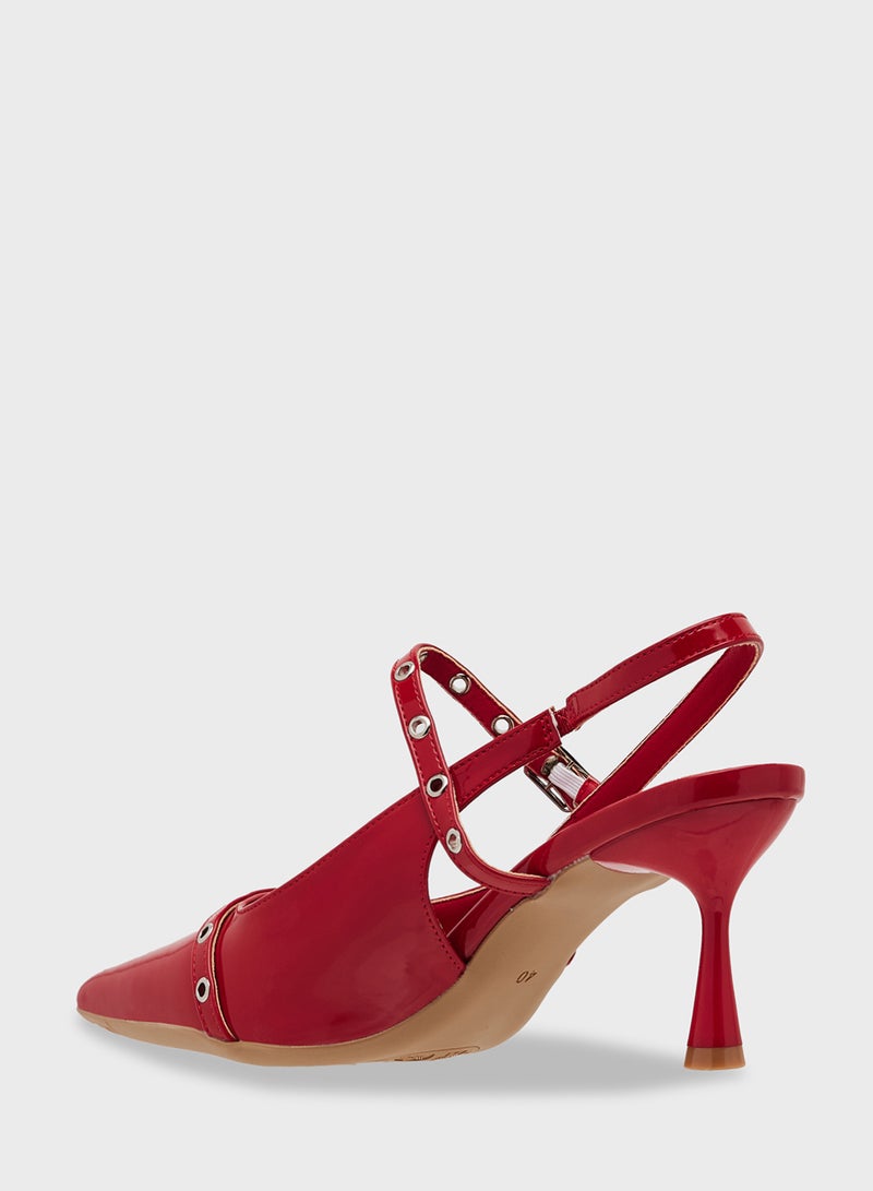 ايلا حذاء بكعب عالٍ بحزام خلفي - Image 3