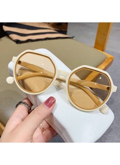 Fashion Sunglasses Women Brand Vintage Travel Sun Glasses Female Eyewear Anti-Glare Driving Sun Glasses Gafas De Sol Hombre-Lenses Color:Off-white