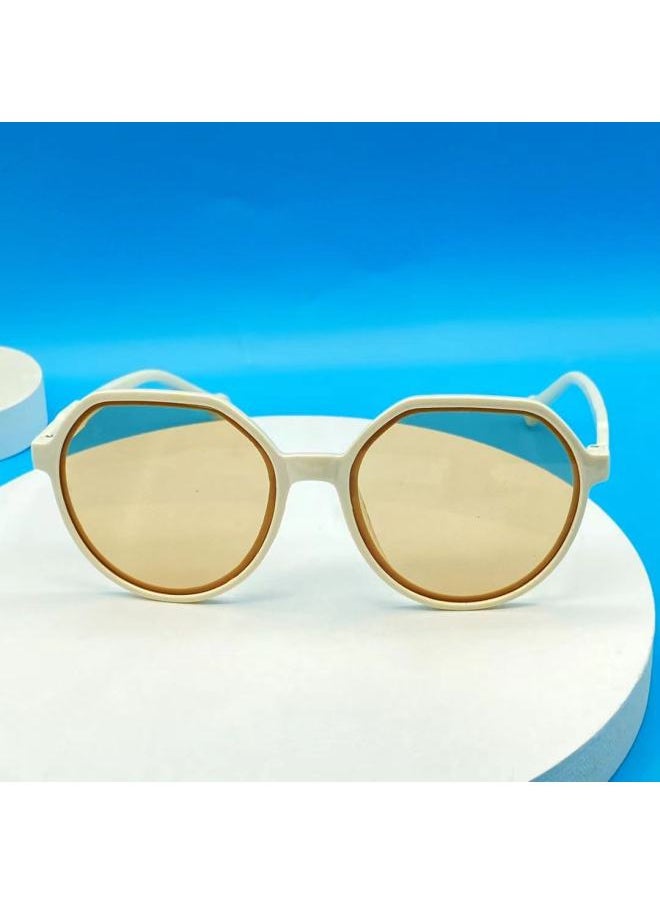 Generic - Fashion Sunglasses Women Brand Vintage Travel Sun Glasses Female Eyewear Anti-Glare Driving Sun Glasses Gafas De Sol Hombre-Lenses Color:Off-white - Image 1