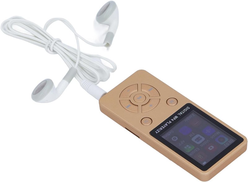 مشغل MP3 MP4 بشاشة ملونة بحجم 1.8 بوصة، مشغل موسيقى محمول عالي الدقة (ذهبي) - Image 1