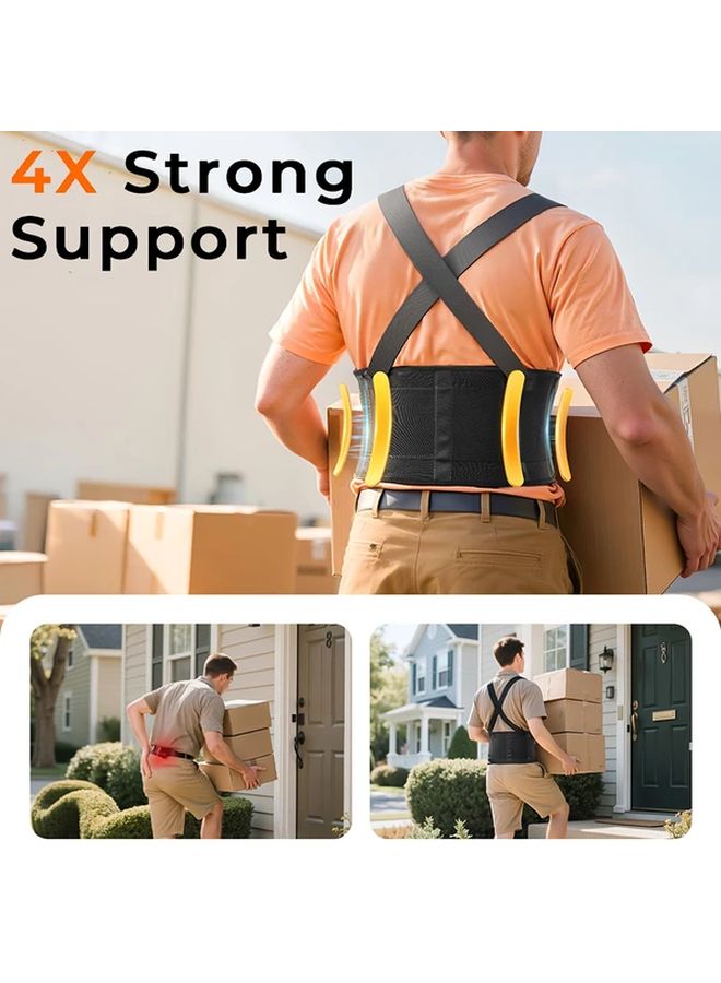حزام رفع الأثقال للياقة البدنية مقاس 3XL قابل للتعديل لدعم تمارين القرفصاء والرفعة المميتة وضغط البنش - Image 2