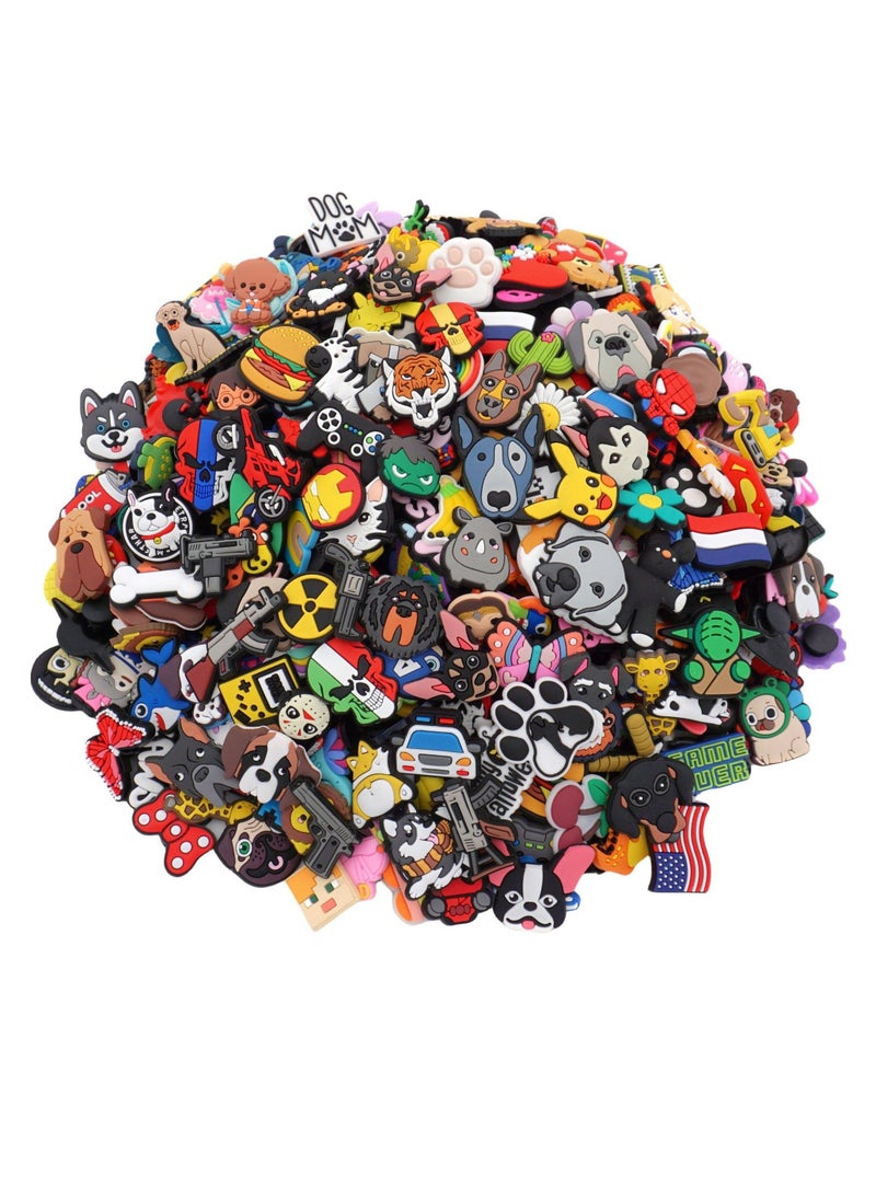 Shoe Decoration Charms, 100 Pcs Assorted Different Shoe Charm for Crocs Charm for Hole Hole Shoe Buckle Party Favors ​Mini Charm Bracelet Wristband Decoration for Men Women Kid - Image 1