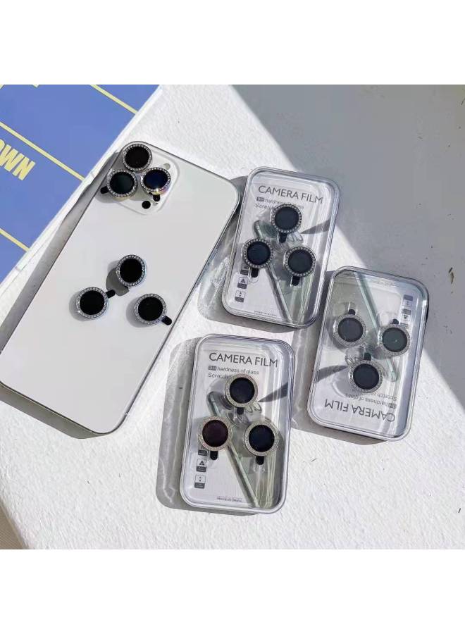 Suitable For Apple 15 Lens Film IPhone15Promax Camera Film 14 Lens Sticker Diamond Eagle Eye Protective Film-Color:Diamond (desert Brown)-Size:14pro/14promax - Image 3