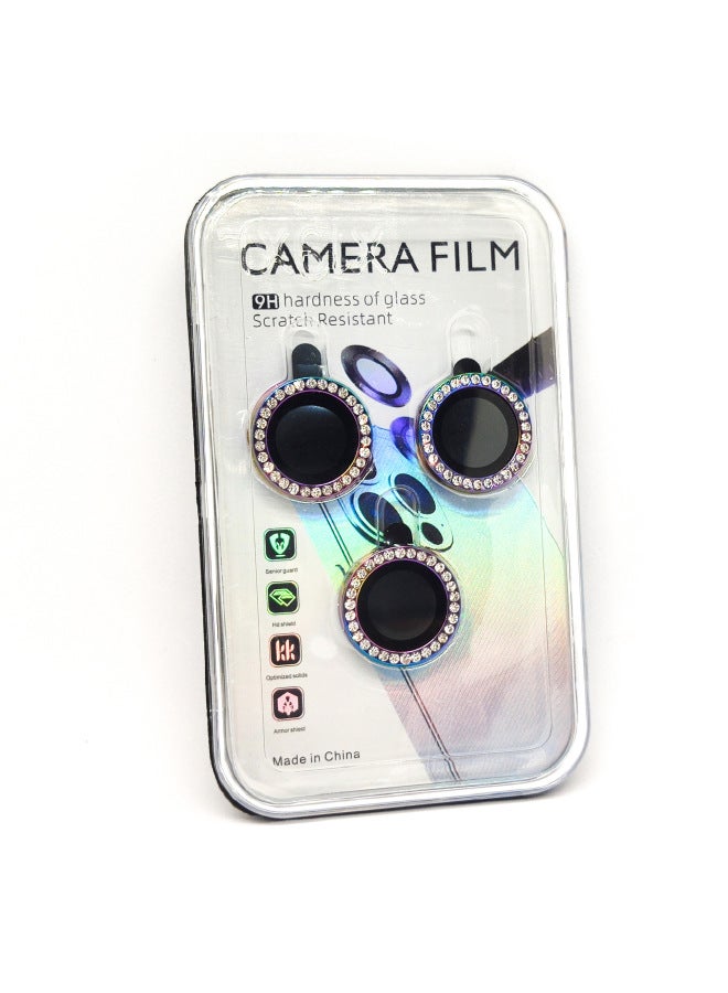 Suitable For Apple 15 Lens Film IPhone15Promax Camera Film 14 Lens Sticker Diamond Eagle Eye Protective Film-Color:Diamond (desert Brown)-Size:14pro/14promax - Image 4