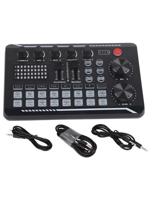 F998 Professional USB Sound Card Audio Adapter – High-Performance External Sound Card with Adjustable Volume, Real-Time Audio Control, Noise Reduction, and Crystal-Clear Sound Quality – Ideal for Live Streaming, Podcasting, Gaming, and Studio Recording