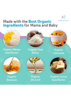 Mama & Wish Organic Nipple Cream Breastfeeding Balm | Lanolinfree Postpartum Essentials Safe For Nursing Nongmo (Unscented)  - Image 5