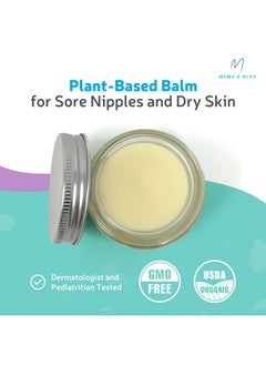 Mama & Wish Organic Nipple Cream Breastfeeding Balm | Lanolinfree Postpartum Essentials Safe For Nursing Nongmo (Unscented)  - Image 2