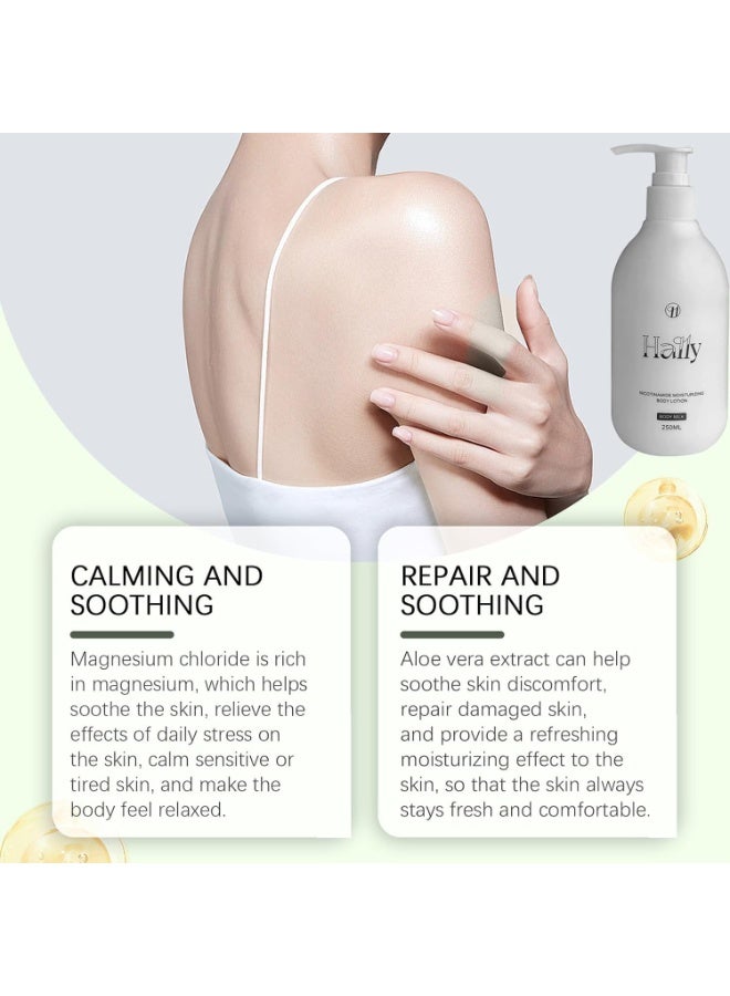 Hally Body Lotion From Korea, Original Hally Body Niacinamide Body Lotion, Improve Uneven Skin Tone, Deep Moisturizer Hydration, all Skin Types (1 pcs, 8.8 fl oz) - Image 5