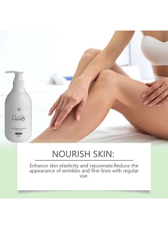 Hally Body Lotion From Korea, Original Hally Body Niacinamide Body Lotion, Improve Uneven Skin Tone, Deep Moisturizer Hydration, all Skin Types (1 pcs, 8.8 fl oz) - Image 3