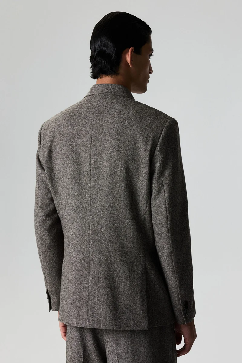 H&M Regular Fit Wool-Blend Double-Breasted Jacket