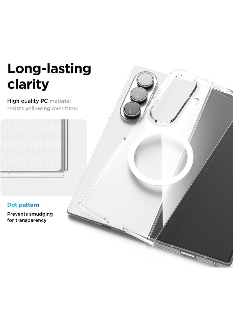 TEMPO Transparent Magnetic Case for Samsung Galaxy Z Fold 8 Ultra Cellphone, Compatible with Magsafe Wireless Charger Hard PC Clear Crystal Cover,Slim Fit, Shockproof - Image 4