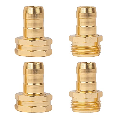 Hourleey Garden Hose Repair Connector with Clamps, Fit for 3/4" or 5/8" Garden Hose Fitting, 2 Set - Image 3