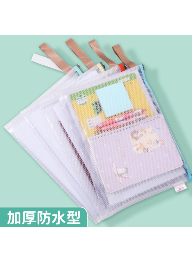 HELPS Transparent Eva Zipper Bag A4 Student Waterproof Homework Tutoring Bag Test Paper Storage Thickeneded Satchel Document Bag - Image 2