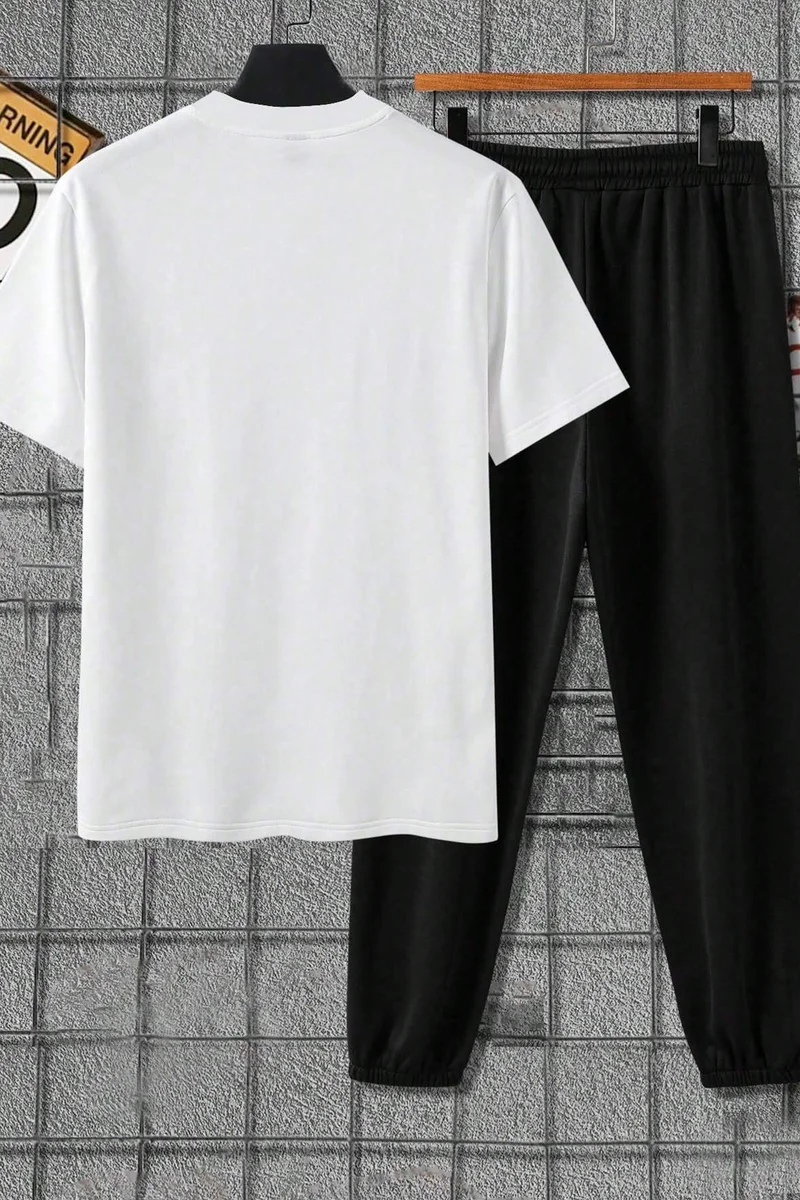 ONLYTRENDWEAR Unisex Houston 2-Piece Tracksuit Set S.m. White