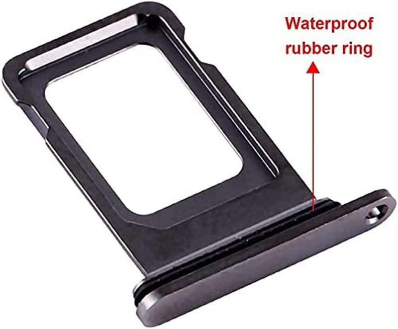 Perzework SIM Card Tray Holder Slot Replacement for iPhone 13 Pro and iPhone 13 Pro Max (Graphite) with Waterproof Rubber Ring and Eject Pin (Single Sim Version) - Image 2