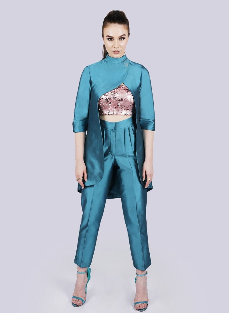 NIVA FASHION HOUSE Slay Curve Hemline Cape Jacket  - Image 2