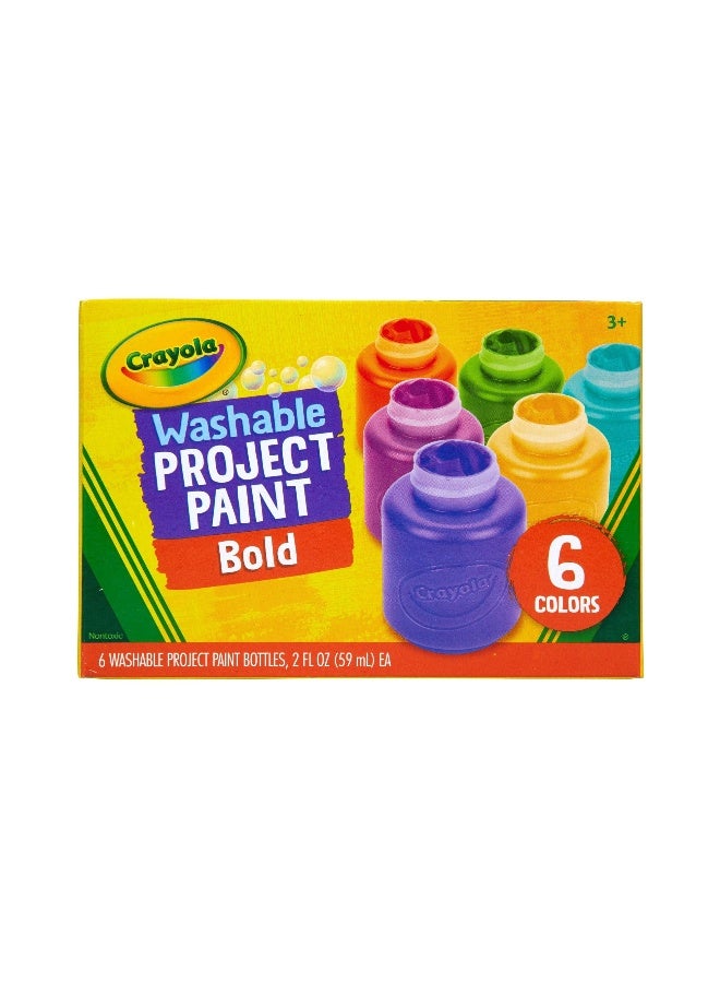Crayola مجموعة طلاء المشاريع القابلة للغسل من كرايولا - ألوان جريئة (عبوة من 6) - Image 1