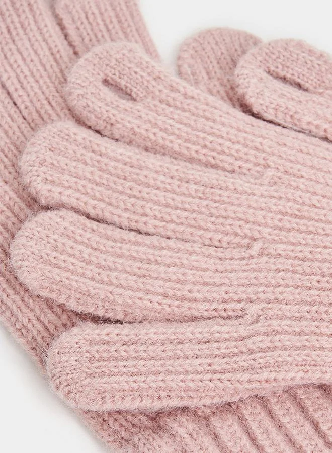 Styli Solid Knitted Gloves