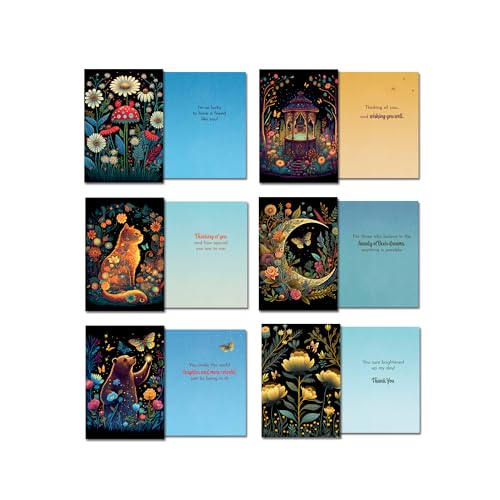 Leanin' Tree Night Garden - Made in USA - 20 All Occasion Cards Assortment Box with Envelopes, Greeting Cards Assortment Box, Includes Birthday, Thank You, Blank, Encouragement, Anniversary and more - Image 5