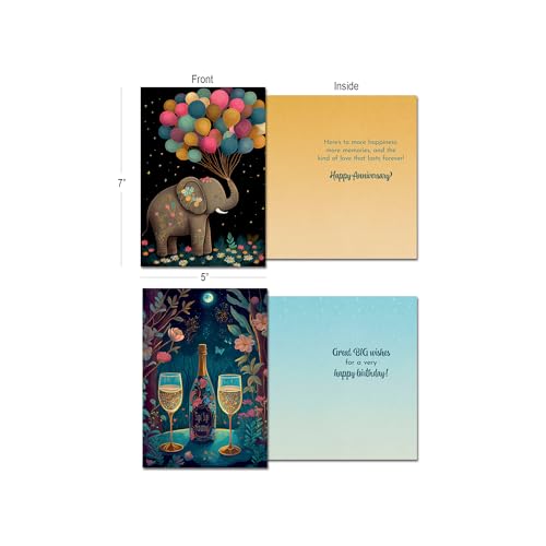 Leanin' Tree Night Garden - Made in USA - 20 All Occasion Cards Assortment Box with Envelopes, Greeting Cards Assortment Box, Includes Birthday, Thank You, Blank, Encouragement, Anniversary and more - Image 2
