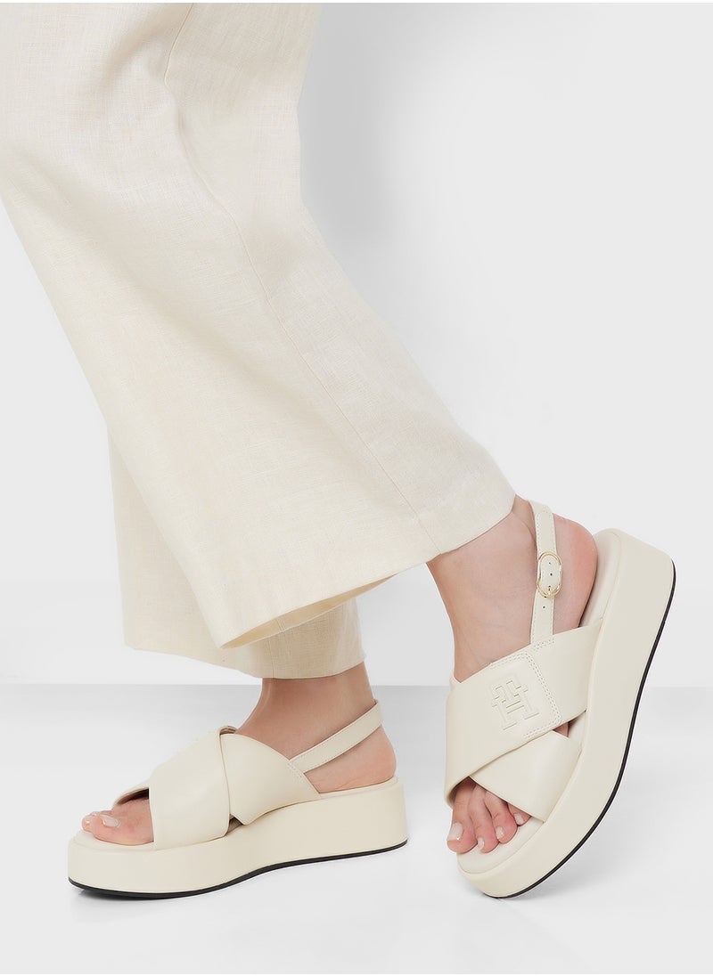 TOMMY HILFIGER Logo Padded Leather Sandals  - Image 5