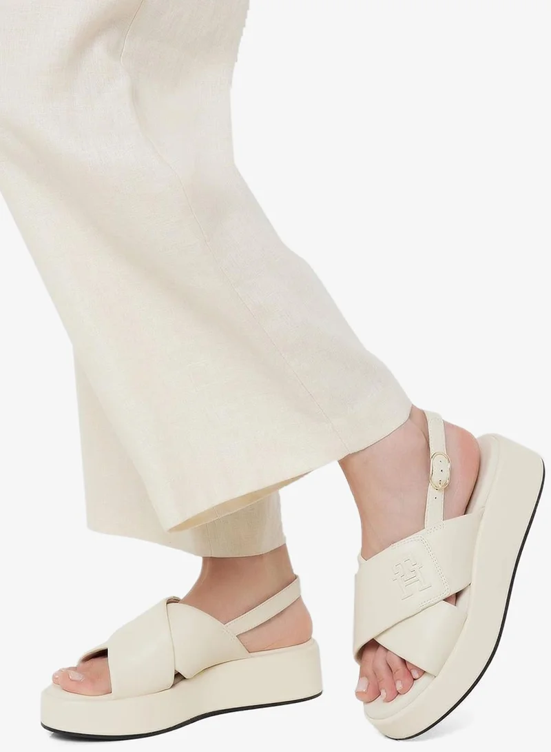 TOMMY HILFIGER Logo Padded Leather Sandals