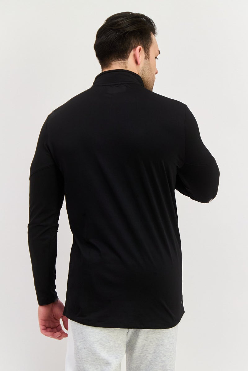 RBX Men Sportswear Fit Long Sleeve Training Jersey,  Black - Image 2
