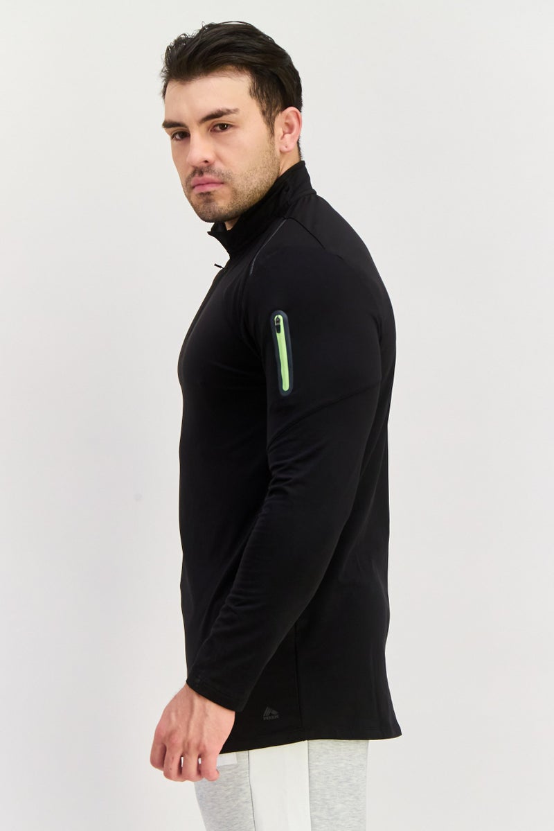 RBX Men Sportswear Fit Long Sleeve Training Jersey,  Black - Image 4