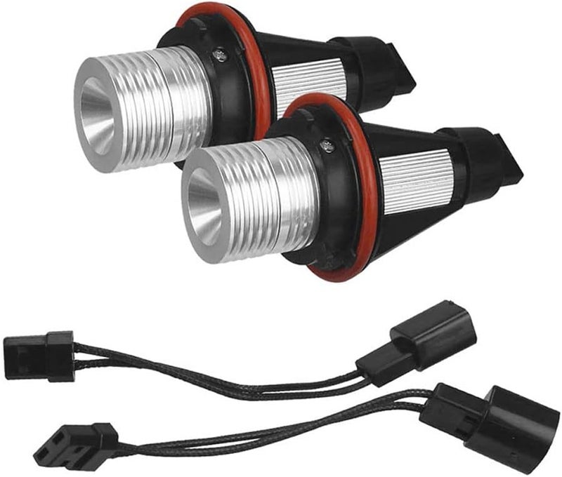 2 قطع مصابيح LED عيون الملائكة بدون أخطاء متوافقة مع BMW E39 E53 E60 E61 E63 E64 E65 E66 E87 525i 530i xi 545i M5 (أخضر)