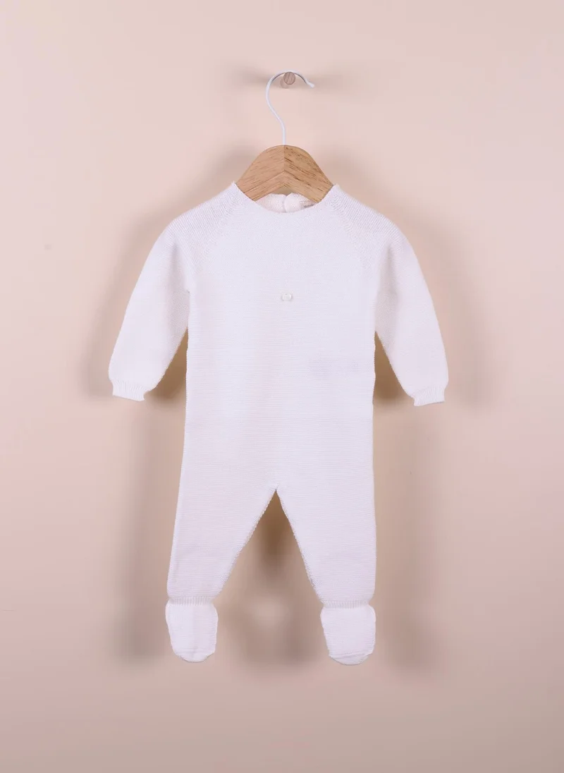 Wedoble Special Organic Cotton Fine Knit Babygrow - Pearl, Wedoble