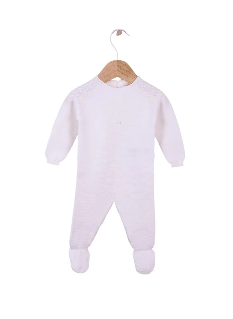 Wedoble Special Organic Cotton Fine Knit Babygrow - Pearl, Wedoble