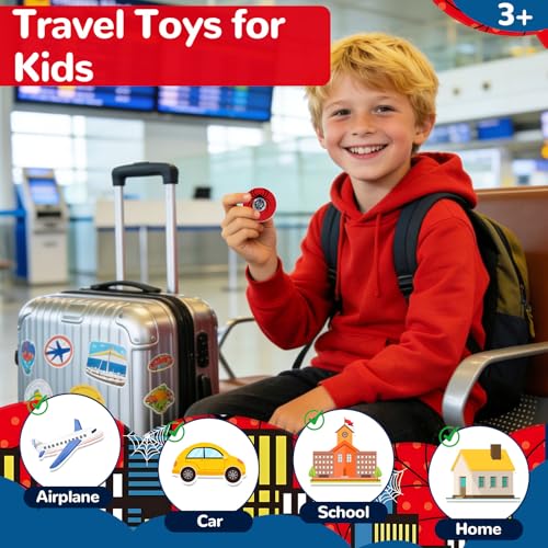 Sauyoza 52 Pcs Fidget Spinners Bulk for Kids Spider Web Hero Theme Party Favors 157 Mini Fidget Toys for Goodie Bag Stuffers Classroom Prizes Sensory Toys for Boys Girls Birthday Gift - Image 5