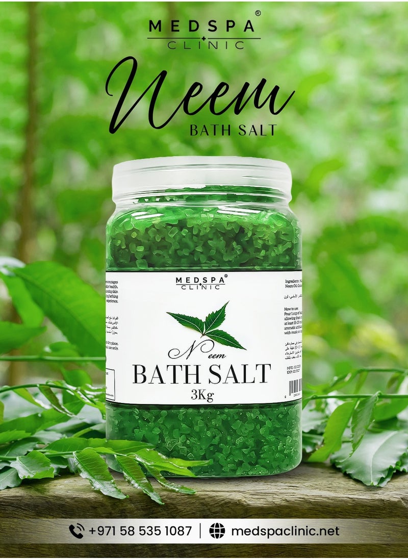 MEDSPACLINIC Neem Salt Bath Soak 3KG of Natural Relaxation Calming, Restorative, Aromatherapy for Sleep and Beauty  - Image 4