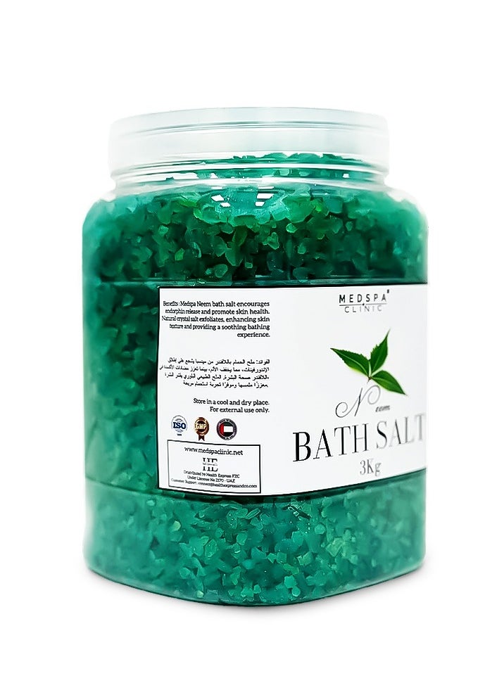 MEDSPACLINIC Neem Salt Bath Soak 3KG of Natural Relaxation Calming, Restorative, Aromatherapy for Sleep and Beauty  - Image 3