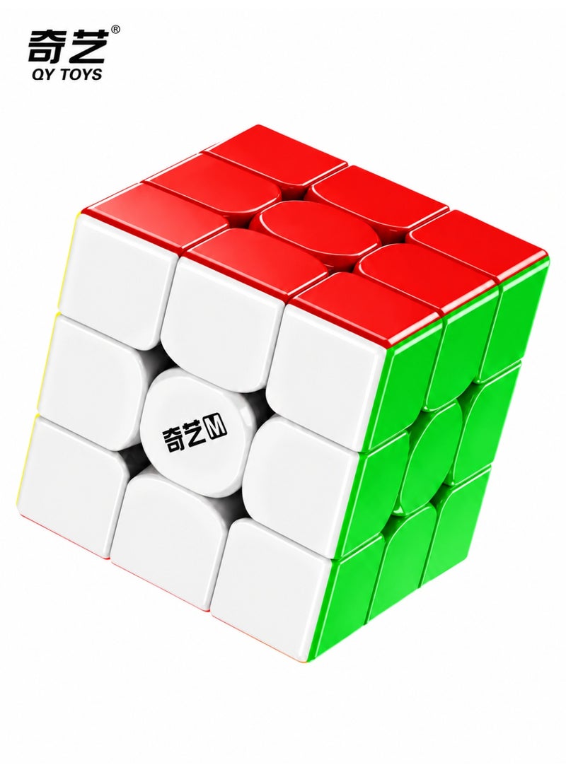كي يي مكعب QY TOYS Warrior M مغناطيسي 3×3، مكعب سرعة 56 مم بدون ملصقات، أحجية سحرية سريعة وسلسة الدوران، لعبة ذكاء ومنطق تعليمية للتدريب والمنزل والمدرسة والسفر - Image 1