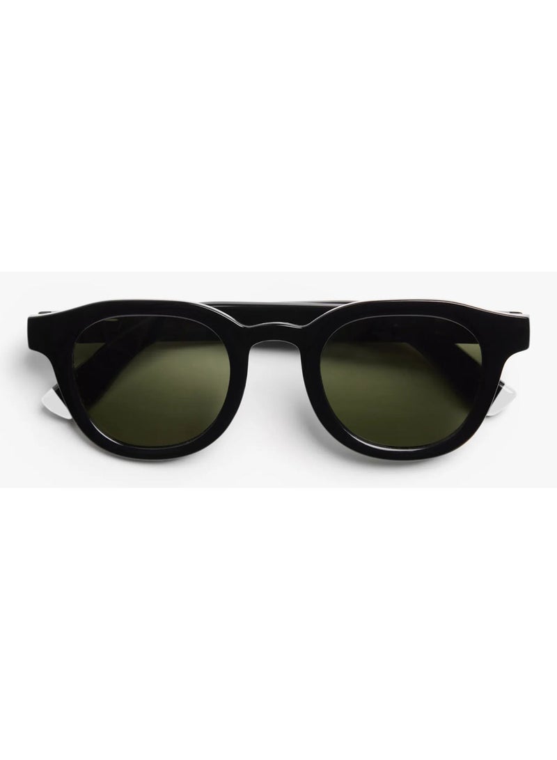 BARNER Andy Black Noir Sun Lente: G15 - Unisex  Round Sunglasses - Image 1