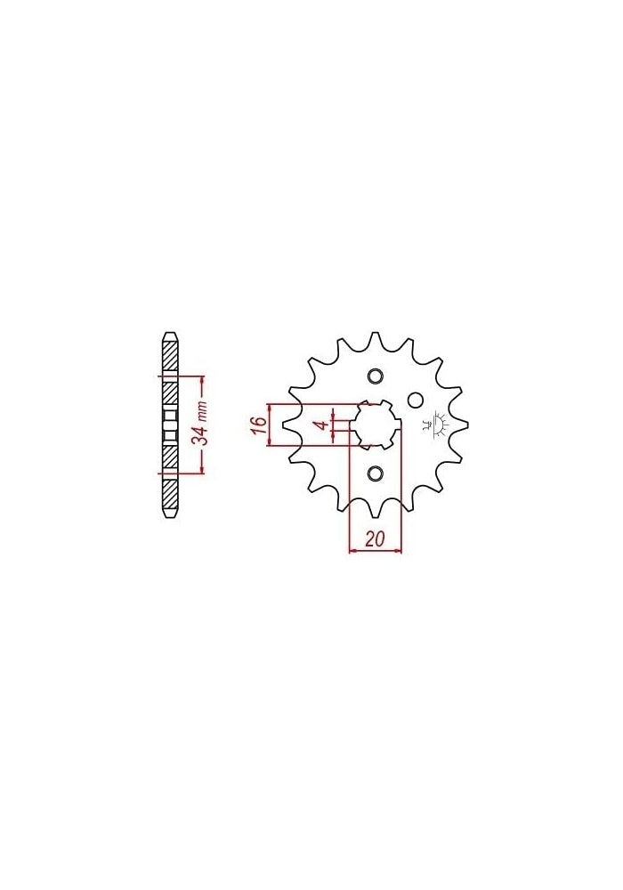 Wivplex 428 Chain Motorcycle Front Sprocket - Image 2