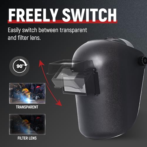 TOPDC Welding Helmet 3.86"x1.61", Flip Front Welding Mask with Adjustable Headgear, Shade 11 - Image 3