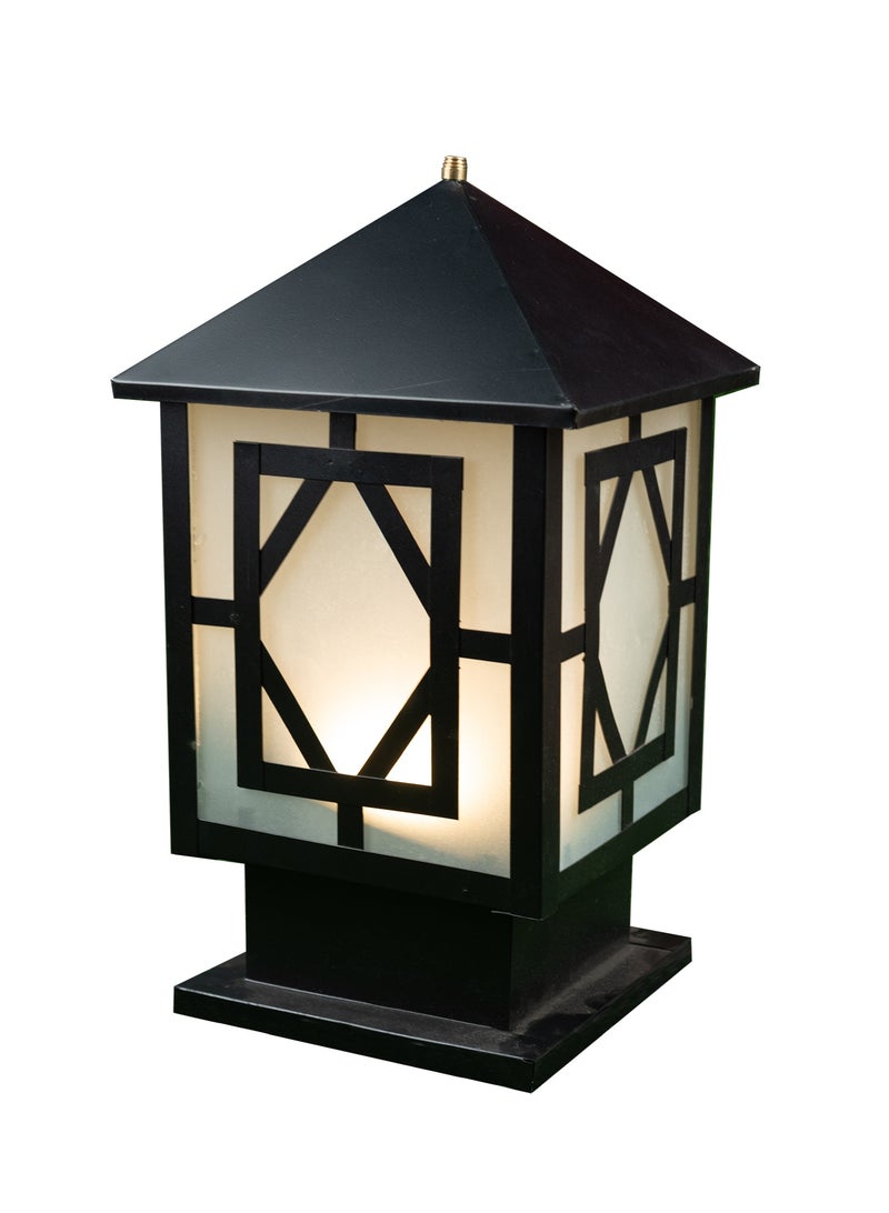 El Rawda Lighting Garden Lantern - 1 Light | Outdoor Wall Lantern Lighting - Black 20x20x45 cm - Image 1